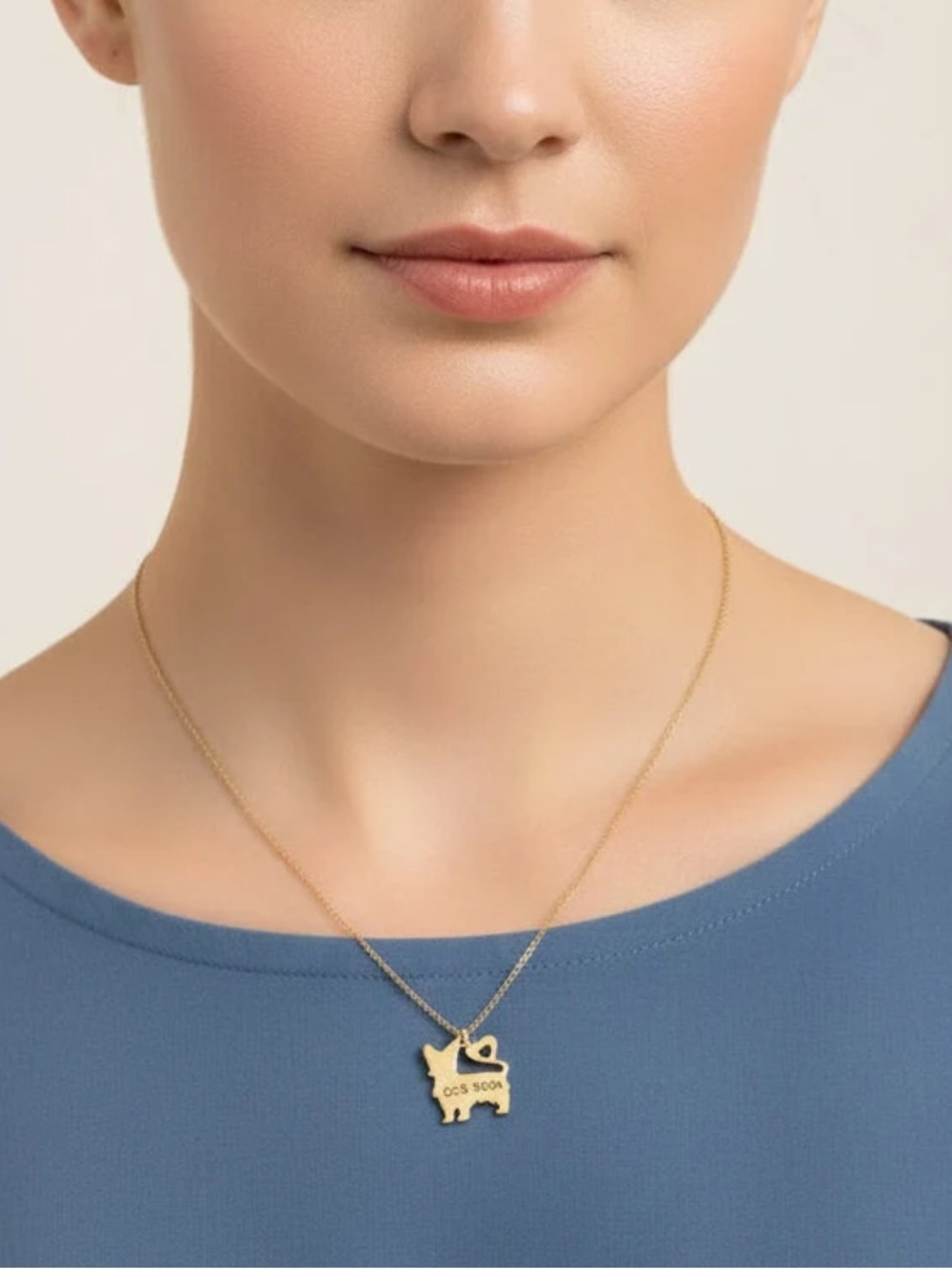 "Best Friend" Dog Mom 18K Gold Plated Pendant Necklace